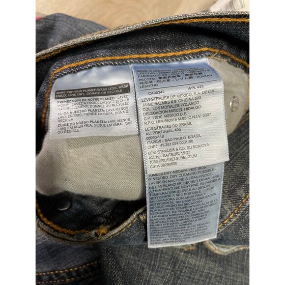 Levi’s‎ 505 Regular Fit Straight Leg Jeans 38x34 Men’s Blue Denim NWT - Picture 14 of 14